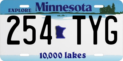 MN license plate 254TYG