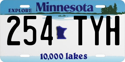 MN license plate 254TYH