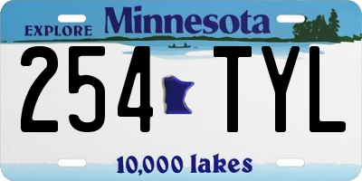 MN license plate 254TYL