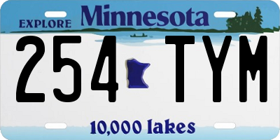 MN license plate 254TYM