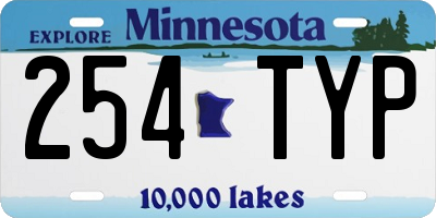 MN license plate 254TYP