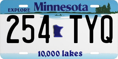 MN license plate 254TYQ