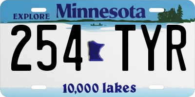 MN license plate 254TYR