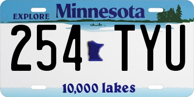 MN license plate 254TYU