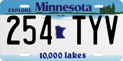 MN license plate 254TYV