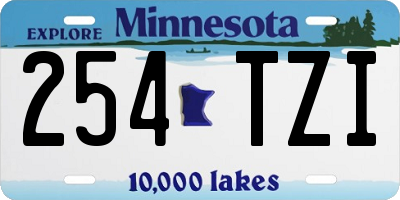 MN license plate 254TZI