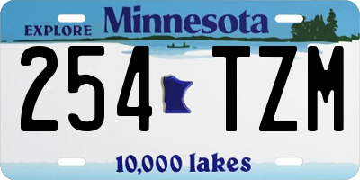 MN license plate 254TZM