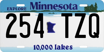 MN license plate 254TZQ