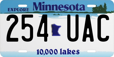 MN license plate 254UAC