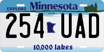 MN license plate 254UAD