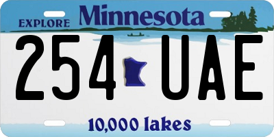 MN license plate 254UAE