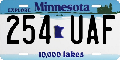 MN license plate 254UAF