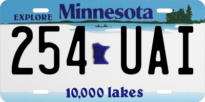 MN license plate 254UAI