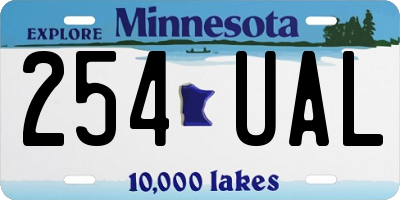 MN license plate 254UAL