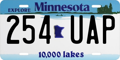 MN license plate 254UAP