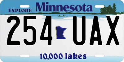 MN license plate 254UAX