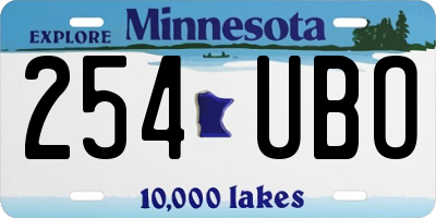 MN license plate 254UBO
