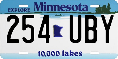 MN license plate 254UBY