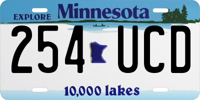 MN license plate 254UCD