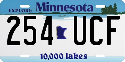 MN license plate 254UCF
