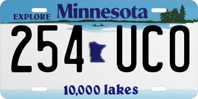 MN license plate 254UCO