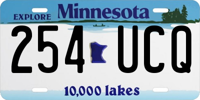 MN license plate 254UCQ