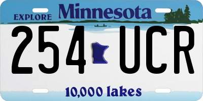 MN license plate 254UCR