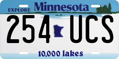 MN license plate 254UCS