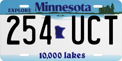 MN license plate 254UCT