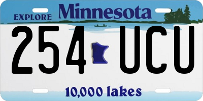 MN license plate 254UCU