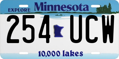 MN license plate 254UCW