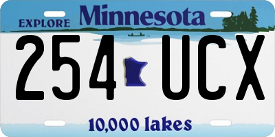 MN license plate 254UCX