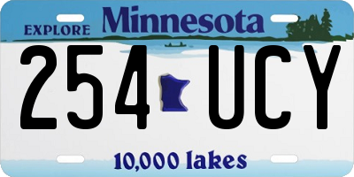 MN license plate 254UCY