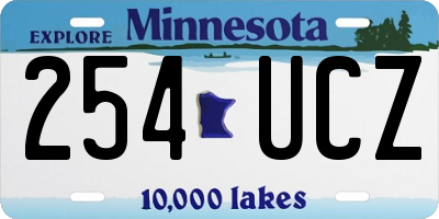 MN license plate 254UCZ