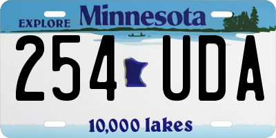 MN license plate 254UDA