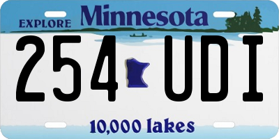 MN license plate 254UDI