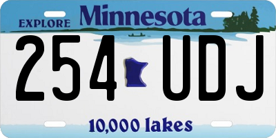 MN license plate 254UDJ