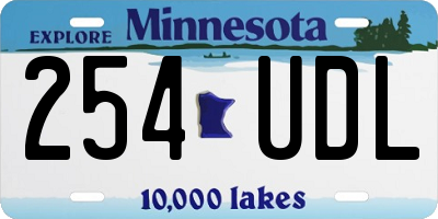 MN license plate 254UDL