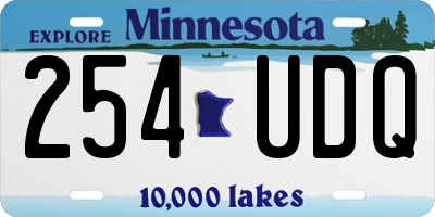 MN license plate 254UDQ