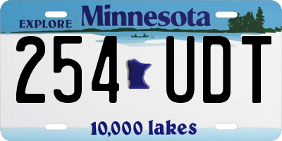 MN license plate 254UDT