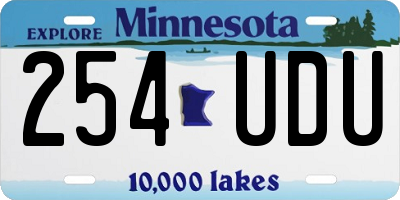 MN license plate 254UDU