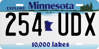 MN license plate 254UDX