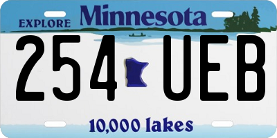 MN license plate 254UEB
