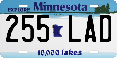 MN license plate 255LAD