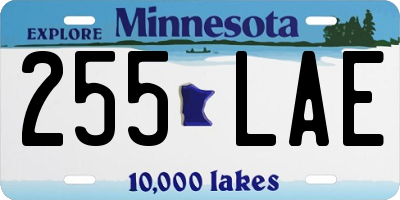 MN license plate 255LAE