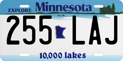 MN license plate 255LAJ