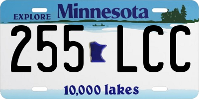 MN license plate 255LCC