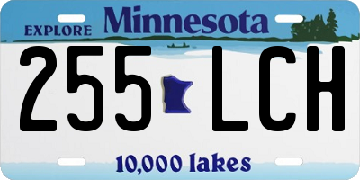 MN license plate 255LCH