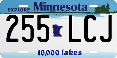 MN license plate 255LCJ