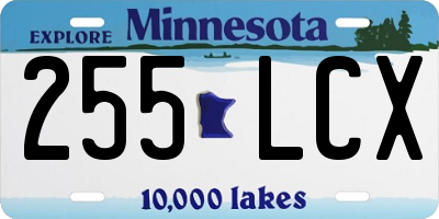MN license plate 255LCX